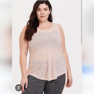 Torrid Light Pink Camo Burnout Active Tunic Tank, size 3